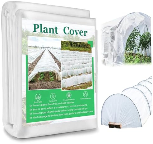 SMELEYOU Copripiante Protezione antigelo 79x197'' Riutilizzabile Pile da Giardino Protezione antigelo Tessuto Non Tessuto Vello per Piante per Alberi da frutto e Colture orticole