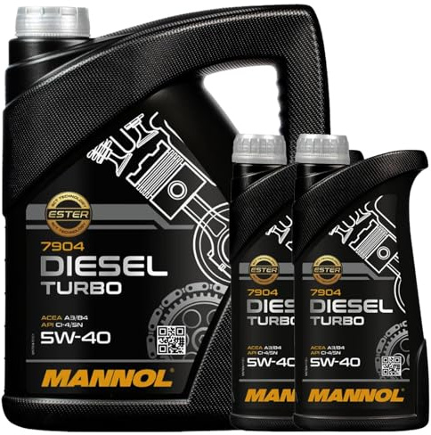 1x 5L+2x 1L Mannol Motoröl Öl 5W-40 Diesel Turbo | Api Ci-4/SL 502.00 / 505.00 Acea B4/A3, Motoröl
