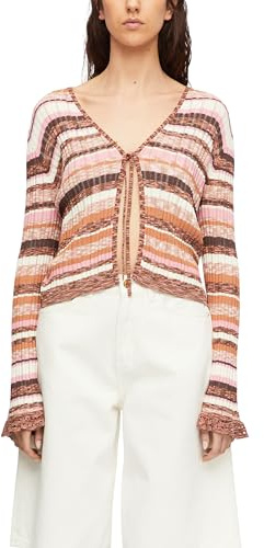 Comma Strickjacke aus Ajourstrick