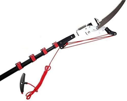 Telescopic Tree Pruner - Extendable Pole Saw for Long Reach Tree Pruning, Professional Landscaping Tool, Ideal for Sawing and Shearing