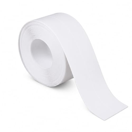 MLRUQRX 1 Nastro Sigillante Impermeabile Silicone Antimuffa, Profilo Autoadesivo 22Mm X 3,2M (Bianco)