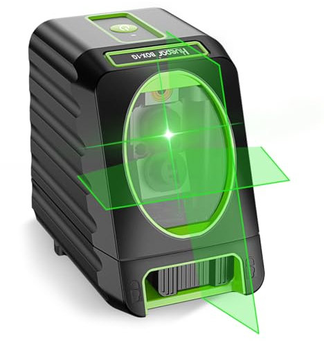 Huepar M-BOX-1G Livella Laser Verde 45m con Modalità Impulso (Precisione Professionale:±0.2mm), Livello Laser Autolivellante a Croce, Orizzontale 130 Gradi/Verticale 150 Gradi,con 360° Base Magnetica