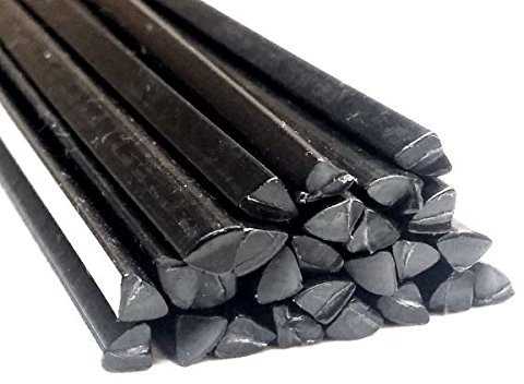 Plastique baguettes de soudure PE-HD Noir 4mm Triangulaire 25 Barres HDPE