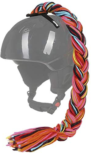 Eisbär Helm Dekoration, Braid Sticker, mehrfarbig, geflochtener Zopf mit Klettverschluss