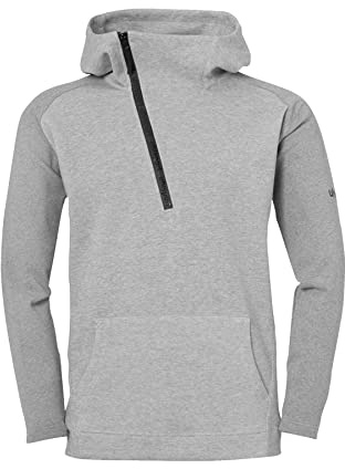 uhlsport Herren Sweatshirt Essentielle Pro Zip-Hoodie, Dark Grau Melange, M, 100506115