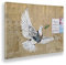 Giallobus - Gemälde - Banksy - Taube Bethlehem - Leinwand mit Standardrahmen - 70x50 - Bereit zum Aufhängen - Moderne Gemälde für zu Hause