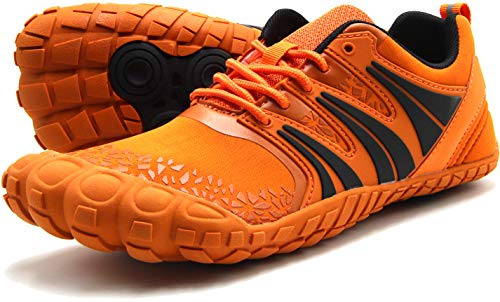 Oranginer Men's Barefoot Shoes Zero Drop Comfortable Orange Size 13