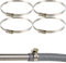 Schlauchschellen mit Schneckenantrieb, 4 Stück, Spannbereich Ø 120-140 mm, für 5 Schläuche, W2 Edelstahl, Kreuzschlitz SW7, 9 mm Bandbreite, Fixierung von Wasserschlauch und Rohrstück Anschlüssen