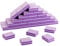 50 Pcs Mini Nail Buffer 180/100 Grit Buffing Blocks for Acrylic Nails Care,Purple