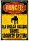Old English Bulldog OEB Schild Danger Security System Türschild Hundeschild Warnschild Hund Sicherheitsschild Hund Privatgrundstück Hundewarnung Warnung vor dem Hund