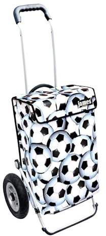 James® Einkaufstrolley „Soccer“, 100 Designs, 6 Fahrgestell-Varianten, Gewebeplane, moderner Shopping Lifestyle, bunter Einkaufswagen, Cooler Hackenporsche, original Made in Vienna