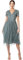 Maya Deluxe Damen Midi-Kleid mit V-Ausschnitt, Verziert Brautjungfernkleid, Grün (Misty Green), 38 EU