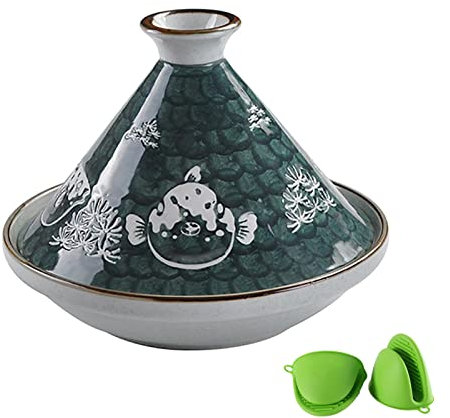 YLWX Plat A Tajine De Cuisson Marocaine, Artisanat En Céramique Assiette Tajine, Pot D'argile Traditionnel For La Cuisson (Color : B)