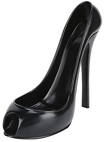 Tissting Porte-Bouteilles à Talons Hauts 22 x 19 cm Support de Bouteilles de Vin Autoportant, Noir Support de Bouteilles de Vin pour Vin Rouge et Blanc, pour La Maison