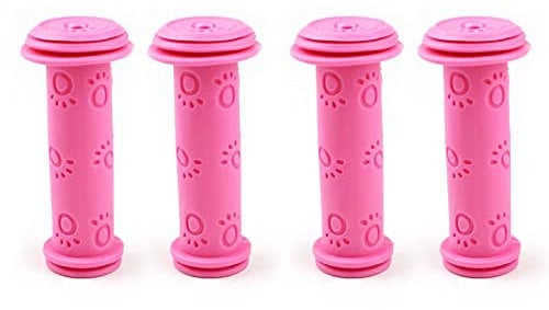 Winlauyet 2 Paar Fahrrad Gummi Lenker Griffe Lenkergriffe rutschfest Stoßfest für Kinderfahrrad Kinder Roller Scooter Geschenk (Rosa)