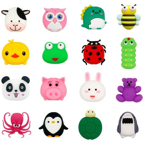 ZAKVOOR 20 Pack Cute Animals Bite USB Charger Protector for iPhone iPad Cable, Charging Protector and Cord Holder, Charging Cable Saver Phone Accessory Cable Buddies