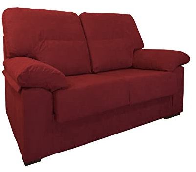 MUEBLIX.COM Sofás, Microfibra, Rojo, 2 plazas