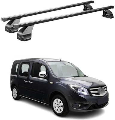 Menabo Querträger kompatibel mit Mercedes Citan W415 2012-2024 Schwarz