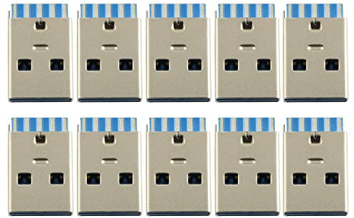 TAODAN 10pcs USB 3.0 maschio connettore porta jack a saldare riparazione USB adattatore di ricambio connettori presa