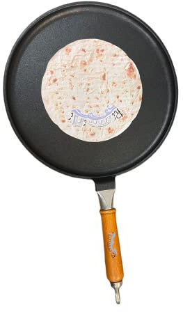 Amarcord La Romagna Padella per piadina in alluminio con manico staccabile in legno Rimini Diametro 30 cm