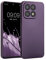 kwmobile Handyhülle kompatibel mit Honor X8a Hülle - weiche Silikon Case metallisch schimmernd in Metallic Brombeere