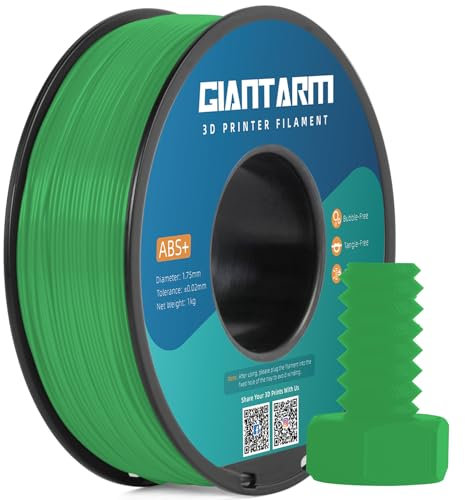 GIANTARM ABS+ Filament 1.75 mm, 3D Drucker Filament 1 kg, 1 Spule, Durchmessertoleranz +/- 0.02 mm, ABS Grün