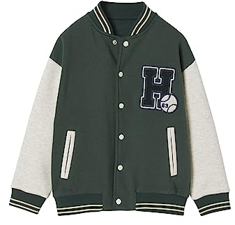 Vertbaudet College-Sweatjacke mit Aufnäher Jungen