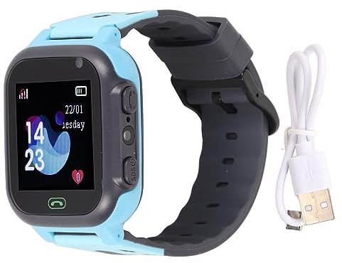 1,44'' Kinder-Smartwatch, 2-Wege-Sprachanruf-Kinder-Smartwatch mit Echtzeit-LBS-Positionierung, Selfie-Kamera, Touchscreen, IP65, Klassenzimmermodus (Blau)
