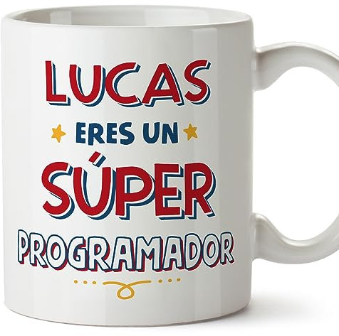 MUGFFINS Tazas Personalizadas para PROGRAMADOR hombre - En Español - Eres Súper - 11 oz / 330 ml - Regalo Personalizable original y divertido