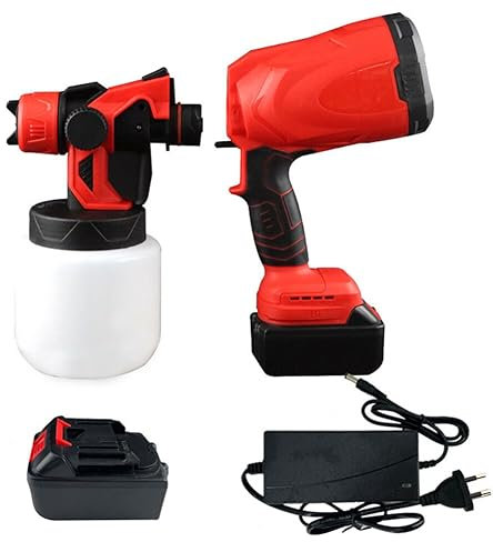 Akku-Farbspritzgerät,Asudaro 850 W Hvlp Lackierpistole Tragbare Latex Echte Steinfarbe Farbspritz Pistole Hand Farbspritz Pistole 3 Muster Und Filter Pistole Für Lacke Zaun Geländer Und Lasuren Typ 1