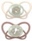 nip - Butterfly Night | 5-18 Monate | 2er Pack | Stillfreundlicher, zahnfreundlicher Babyschnuller mit Leuchtknopf inkl. Schnullerbox. Nachhaltiger Schnuller mit weichem Silikonsauger, Beige/Taupe