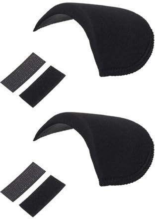 PATIKIL 1 Pairs Shoulder Pads, Costume Shoulder Pads Breathable Sponge Pads Reusable Removable for Women Clothing Men Blazer Suit Coat Sewing, Black