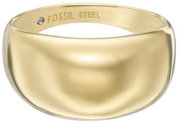 FOSSIL Damen-Edelstahlband Ringe, 7, Karamell-Gold