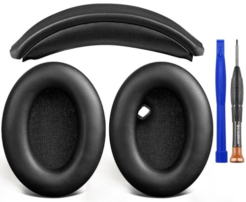 SOULWIT Ohrpolster Polster + Kopfband Stirnband Headband, Ersatz kit für Sony WH-1000XM4 (WH1000XM4) Over-Ear-Kopfhörer, Ersatz Kopfbügel Polster & Ohrpolster Reparaturteil