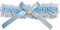 Nodcows 1 Stück Blaues Strumpfband Hochzeit mit Schleife, Strumpfbands für Hochzeit in Einheitsgröße, Elastische Strumpfband für Braut Geschenk, Wedding Garters (Himmelblau)
