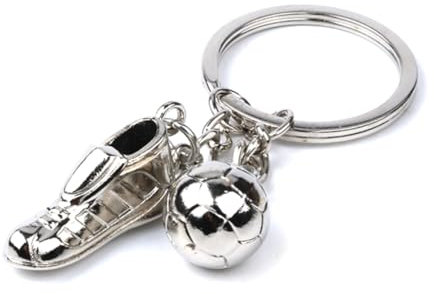 COSMEVIVI Porte-clés Métal Pendentif Chaussure Football Argenté Décoratif Sport Pour Supporters Et Cadeaux Fans De Foot