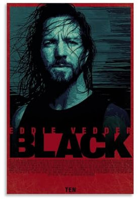 LETOOUY Portraits Illustrated Eddie Vedder Poster Dekorative Malerei Leinwand Wandkunst Wohnzimmer Poster Schlafzimmer Malerei,Wandkunst Bilddruck Moderne Familienzimmer Dekor 20x30inch(50x75cm)