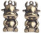 ABOOFAN 2 Stück Schlüsselanhänger Anhänger Mini Kuh Desktop Ornament DIY Ochsen Schlüsselanhänger Messing Handwerk Mini Ochse Desktop Dekoration Tisch Ochsen Kuh Schlüsselanhänger