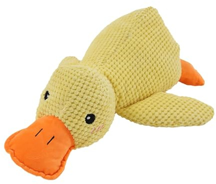 Kuscheltier Ente, Anti-Stress Spielzeug für Hunde, Squeak für Welpen, Beruhigendes Weiches Kissen, Anat