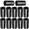 Xiatiaosann AA to C Size Battery Adapter Case, Plastic AA to C Battery Converter Storage Holder (Black, 12 Pack)