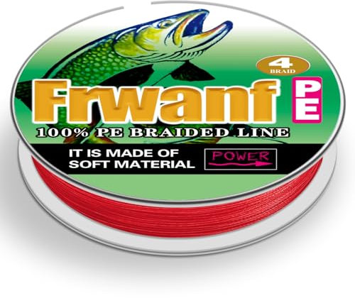 Frwanf Red Braided Fishing Line Color Never Fade 100M-2000M 6-300LB Super Strong PE Fishing Line Abrasion Resistant Fishing Wire Zero Stretch