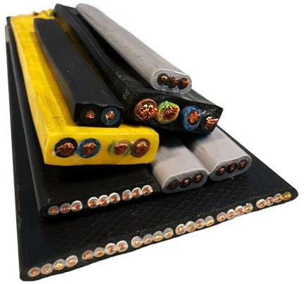 ELETTROCAVI K - CAVO ELETTRICO PIATTO AO7VVH-F 3x1 mm² GOMMATO GRIGIO TRIPOLARE 3 POLI FLESSIBILE ASCENSORE MONTACARICHI PROFESSIONALE MADE IN ITALY 10 METRI