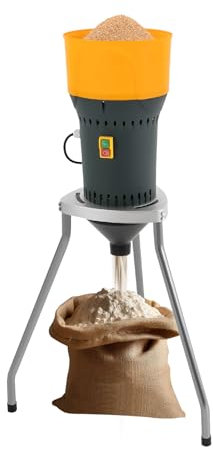 KiwiHood Getreidemühle Mahlwerk 1000W Elektrische Getreidemühle Mahlwerk Getreide Maismehl Pulverisierer, 6.5L Trichter Kapazität, mit 5 Mahlen Siebe für trockene Gewürz Kräuter Körner