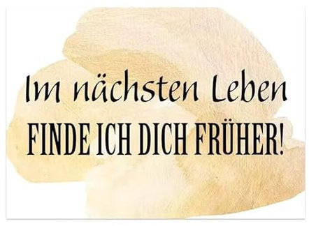 CL&MH Grußkarte Jahrestag, Valentinstag, Hochzeitstag, Geschenk für Männer und Frauen - Im nächsten Leben finde ich dich früher!