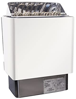 Saunadampf Kleine Sauna -Heizung 4. 5 kW Elektrische Mini -Sauna -Heizung mit trockenem Dampfspa mit internem Controller(Milky white)