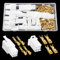 YIXISI 100 Pièces 2.8mm Automobile Connecteur Kit, 4 Broches de Fil Électrique Connecteur et Femelles Sertir Cosse Assortiment, pour Moto, Voiture, Camion, Scooter, Bateaux Électrique (Blanc)