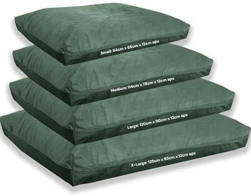 Kosiproducts Beanbag Floor Cushions Pillow Plush Velvet 100% Soft Polyester-Bottle Green-135x83