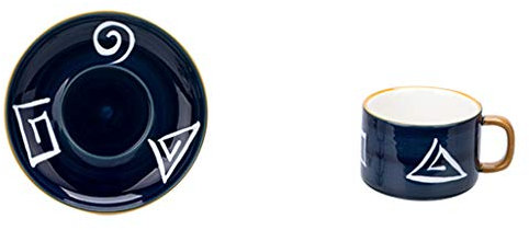 TLTDSMYF Ensemble de Tasses à café en céramique avec Soucoupe, Tasse à Lait Peinte à la Main, Tasse à thé, Plateau à Dessert, Four à Micro-Ondes Domestique, Tasse à poignée
