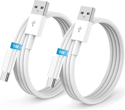 QZVOO Cable USB C [2Pack, 1M+1M] Carga Rápida Tipo C, Cable Usb A to Usb C Apple Original con iPhone 16 Pro Max Plus/15 Pro Max Plus/iPad Pro/Air, Samsung Galaxy S24/S23/S22