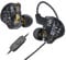 Yinyoo CCZ Harmony BC01 Pro In Ear Monitors, 1DD 1BA Hybrid Driver Wired Headphones, Three Frequency Balance Earbuds with Earhooks, Noise Isolating Headset with Microphone for Sports,Running